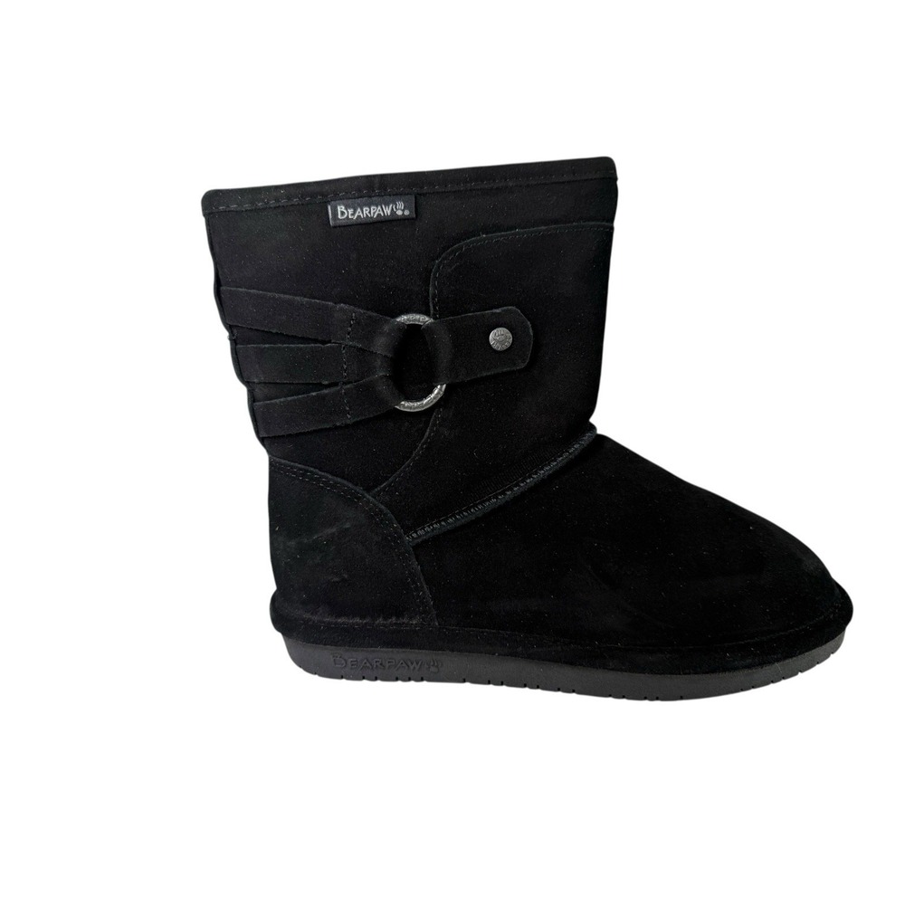 BEARPAW TESSA Boots Black Sheep Fur Women's Size 7 No Box‎